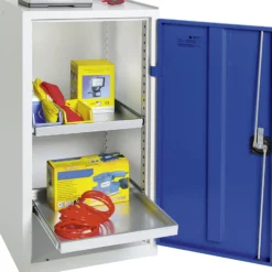 Stumpf Werkzeug- und Materialschrank Serie 3000 lichtgrau / enzianblau + 2 Auszugsböden - 3001574