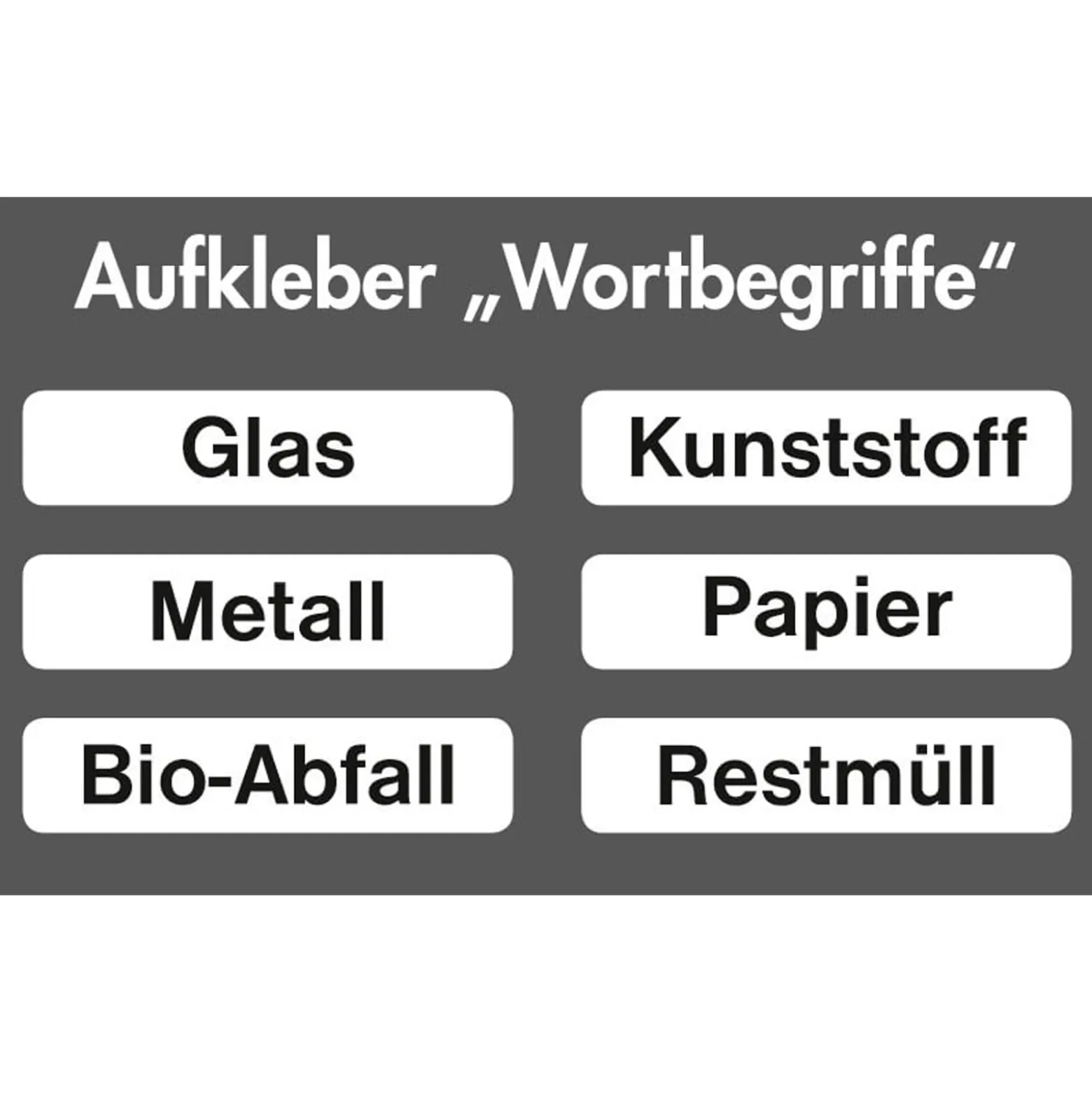 Stumpf 6x Piktogramm-Set Wortbegriffe - 5408880