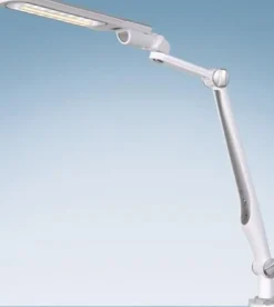 STYRO Schreibtischleuchte LED Multiflex weiß/silber H.600mm m.Standfuß u.Klemme - 41-5010.715