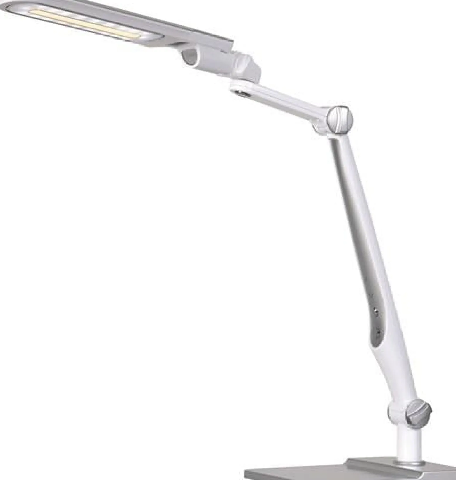 STYRO Schreibtischleuchte LED Multiflex weiß/silber H.600mm m.Standfuß u.Klemme - 41-5010.715