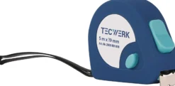 Taschenrollbandmaß L.5m B.19mm mm/cm EG II Ku.Automatic TECWERK