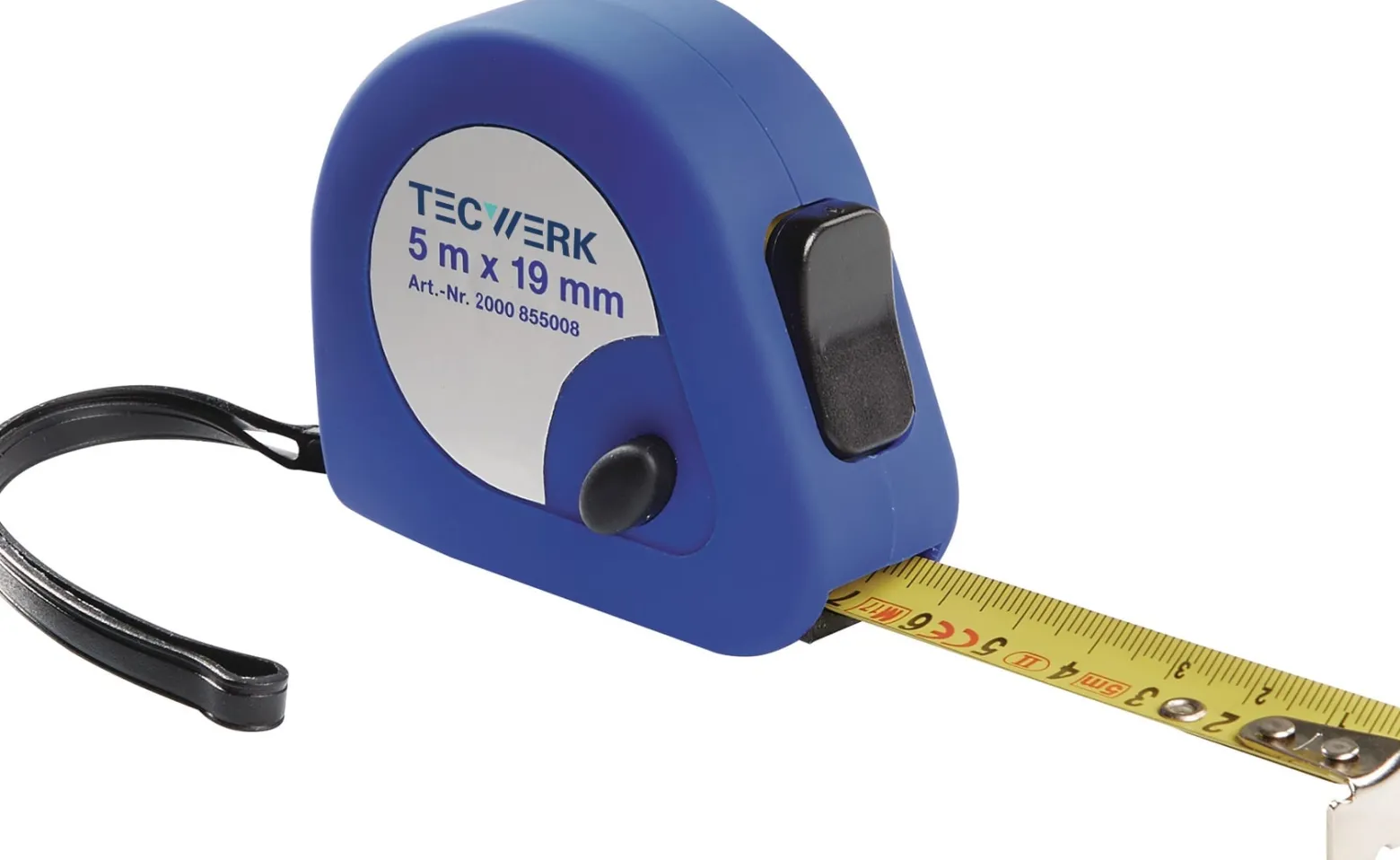 Taschenrollbandmaß L.5m B.19mm mm/cm EG II Ku.Automatic TECWERK