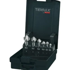 TERRAX by RUKO Kegel- und Entgratsenker-Satz 6tlg. DIN 335 Form C 90° HSS Ø 6,3 - 20,5 mm in Kunststoffkassette - A102152RO
