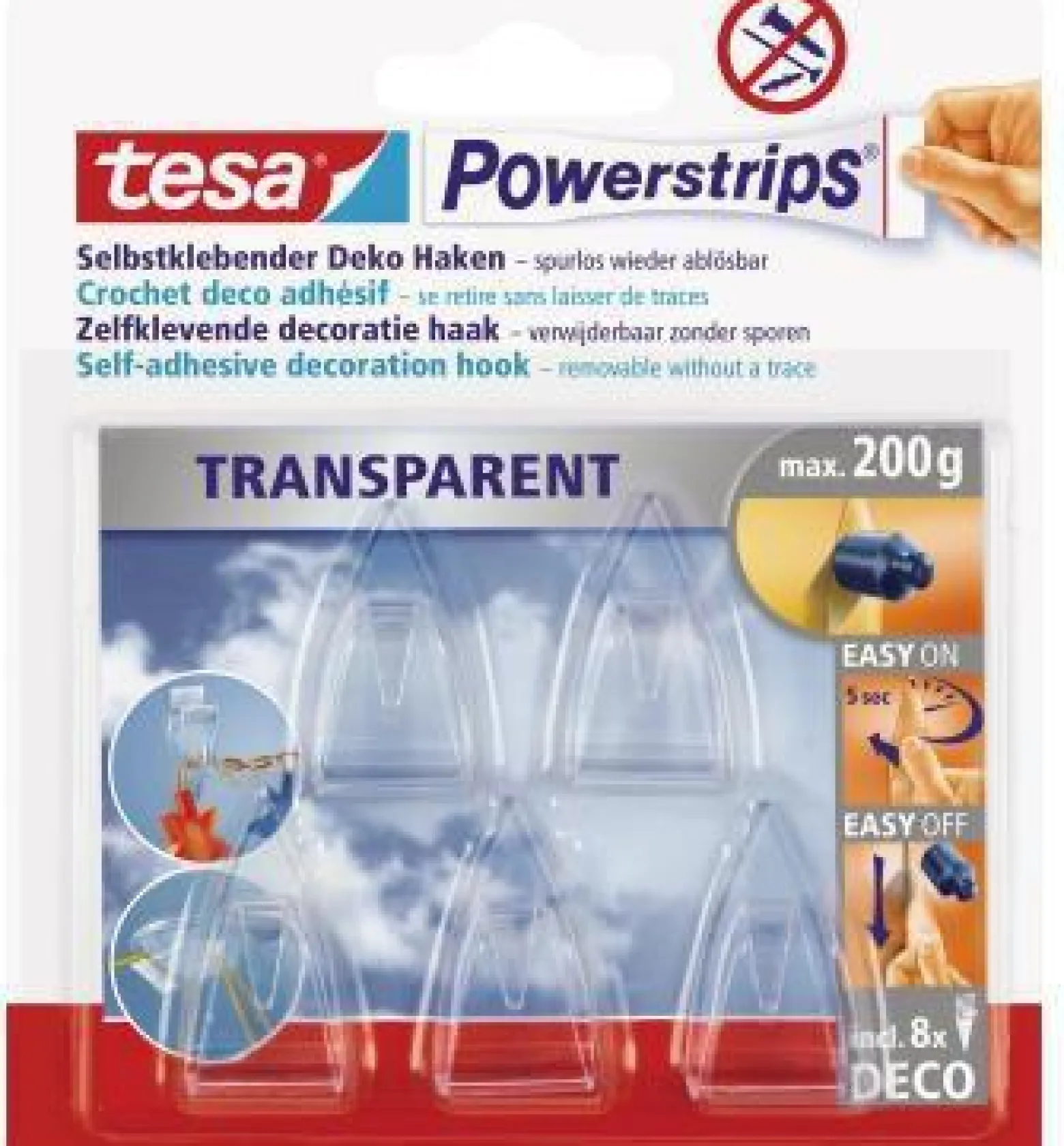 tesa Dekohaken Powerstrips 58900-00013 30mm tr 5 St./Pack.
