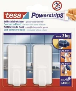 tesa Haken Powerstrips 58010-00044 L Classic ws 2 St./Pa