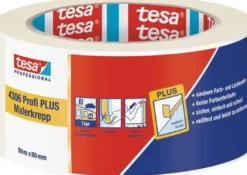 Tesa Malerkreppband 4306 Profi PLUS leicht gekreppt B.50 mm - 04306-00046-02