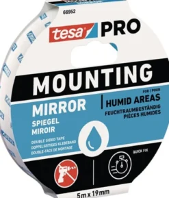 TESA Montageband Mounting PRO Spiegel 66952 weiß 5 m x 19 mm - 66952-00001-00