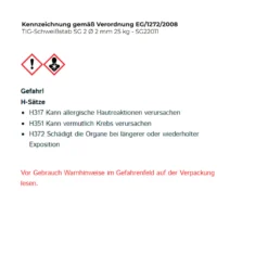 TIG-Schweißstab SG 2 Ø 2 mm - SG22011