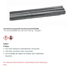 TIG-Schweißstab SG 2 Ø 2 mm - SG22011