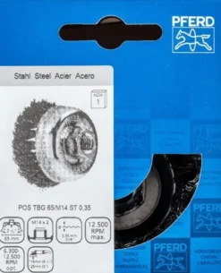 Topfbürste POS TBG ST D.65mm M14 Drahtstärke 0,35mm STA PFERD