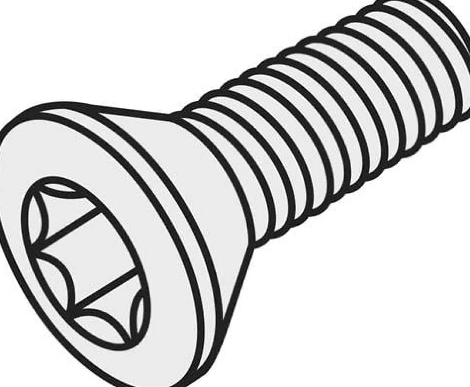 Torx-Senkkopfschraube ISO US 2008-T25P Bruttogewicht 2,4g PRAMET