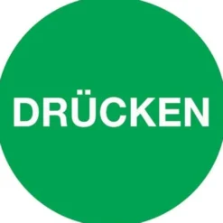 Türaufkleber D.50 mmLxB Drücken Folie selbstkl.