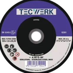 Trennscheibe Action D125x1mm ger.INOX Bohr.22,23mm TECWERK