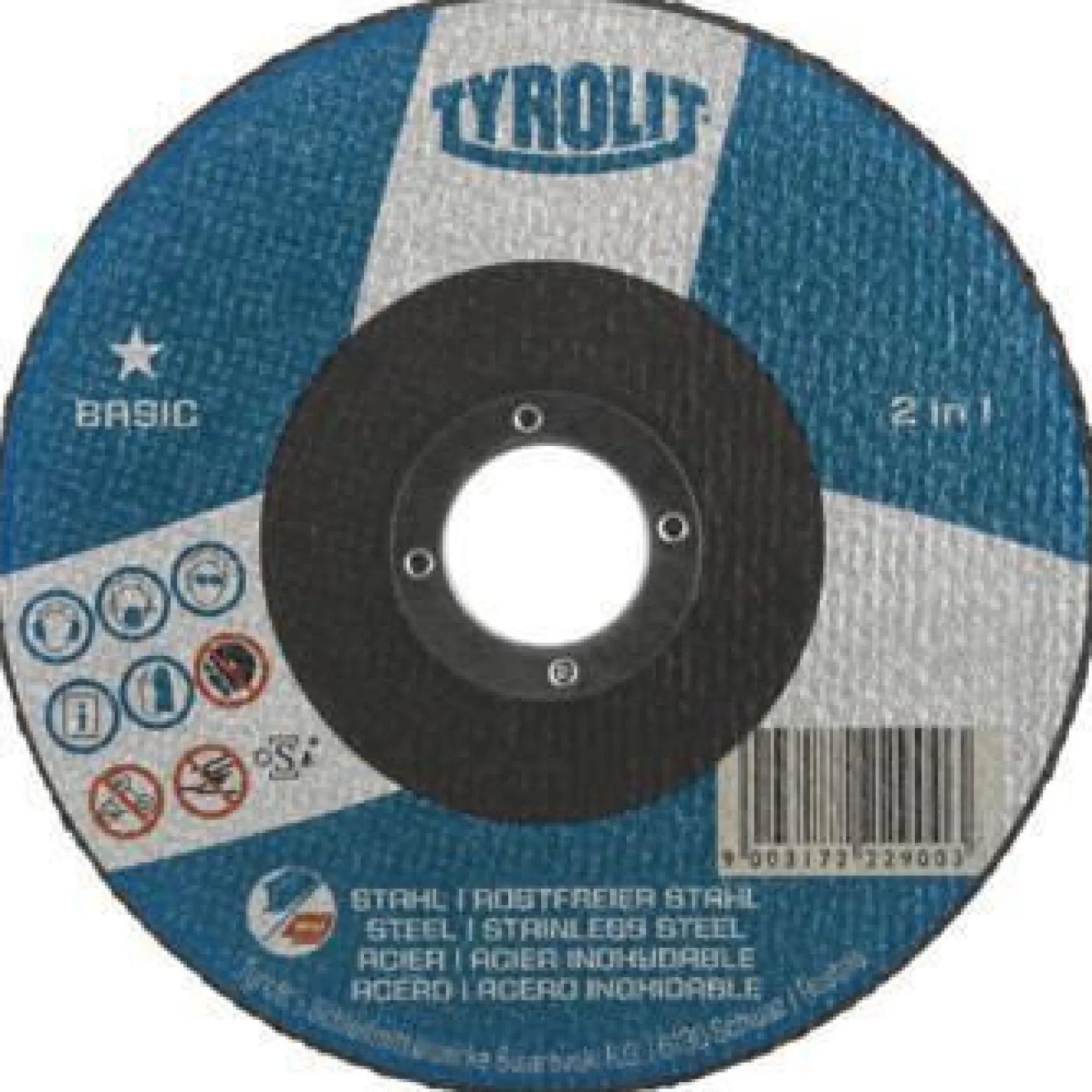 Trennscheibe BASIC D125x1mm ger.2in1 Bohr.22,23mm TYROLIT