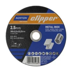 Trennscheibe D180x2,5mm Typ 41 Metall-Inox Bohr.22,23mm NORTON CLIPPER