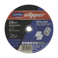 Trennscheibe D230x2,5mm Typ 41 Metall-Inox Bohr.22,23mm NORTON CLIPPER
