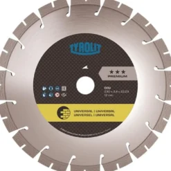 TYROLIT Diamanttrennscheibe DCU Premium D.230mm Bohr.22,23mm Bau univ.12mm - 34468871