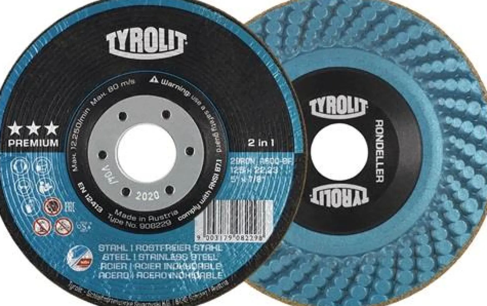 TYROLIT Schruppscheibe RONDELLER D 125 Körnung 36 - 908227