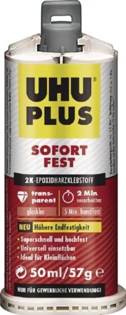 UHU 6x 2K-Epoxidharzklebstoff PLUS SOFORTFEST 57 g - 45675