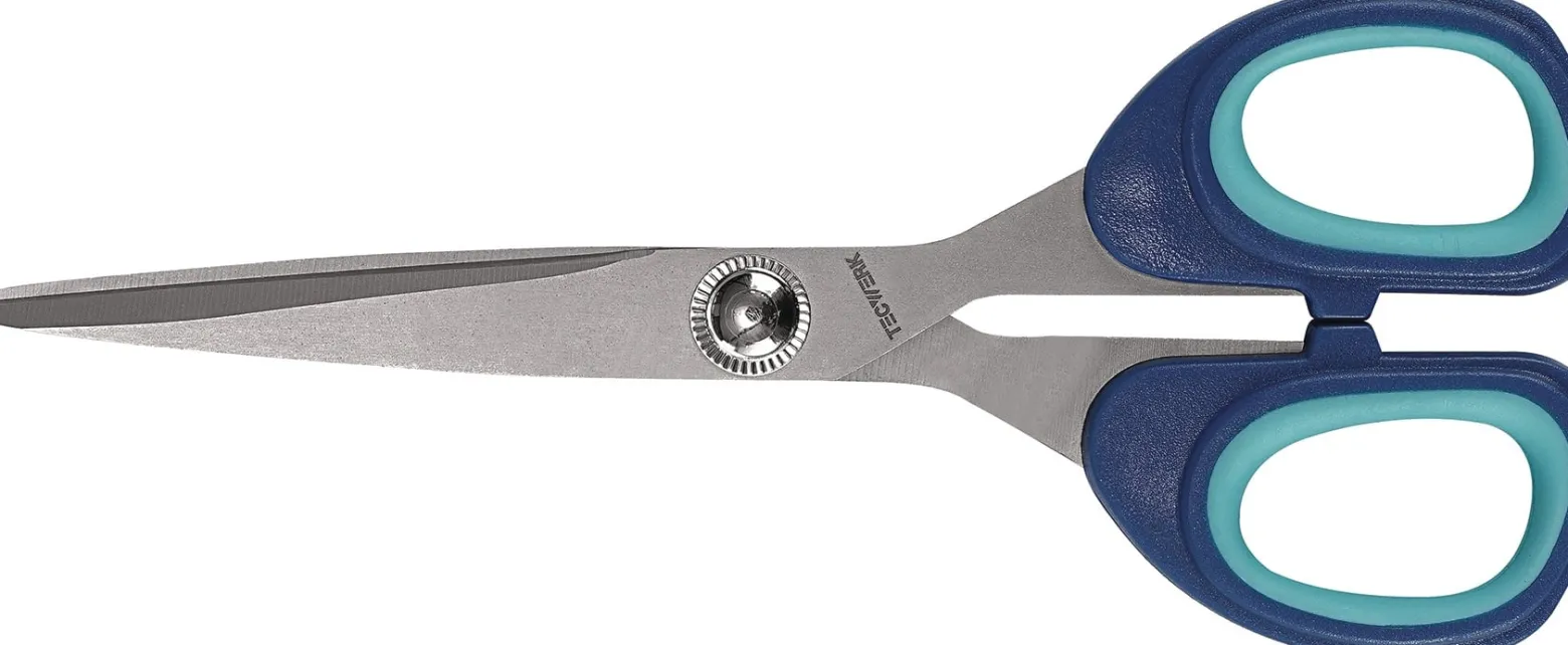 Universalschere 180mm m.2K-Auge titanbeschichtet schwarz/grau TECWERK
