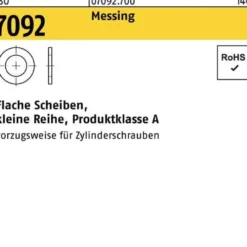 Unterlegscheibe ISO 7092 12 Messing 100 Stück