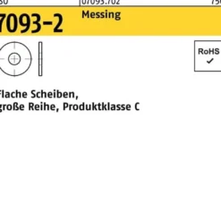 Unterlegscheibe ISO 7093-2 8 Messing 500 Stück
