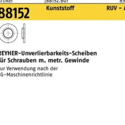 Unverlierbarkeitsscheibe R 88152 5/5,0x10,1x1,6 Ku. natur 100 Stück