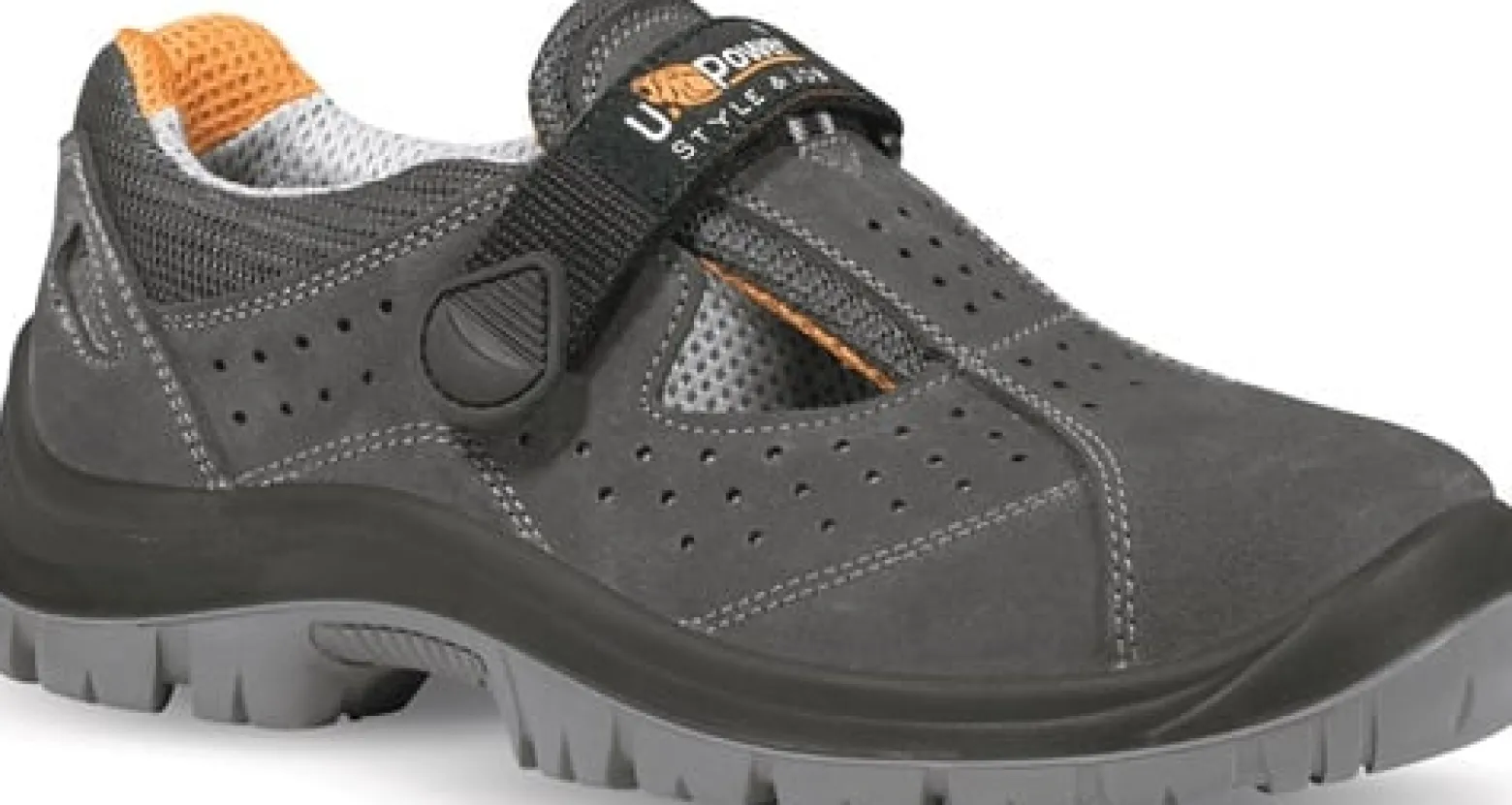 U.POWER Sicherheitssandale MAGIC Gr.43 grau Leder S1P SRC EN20345 - BC30335-43