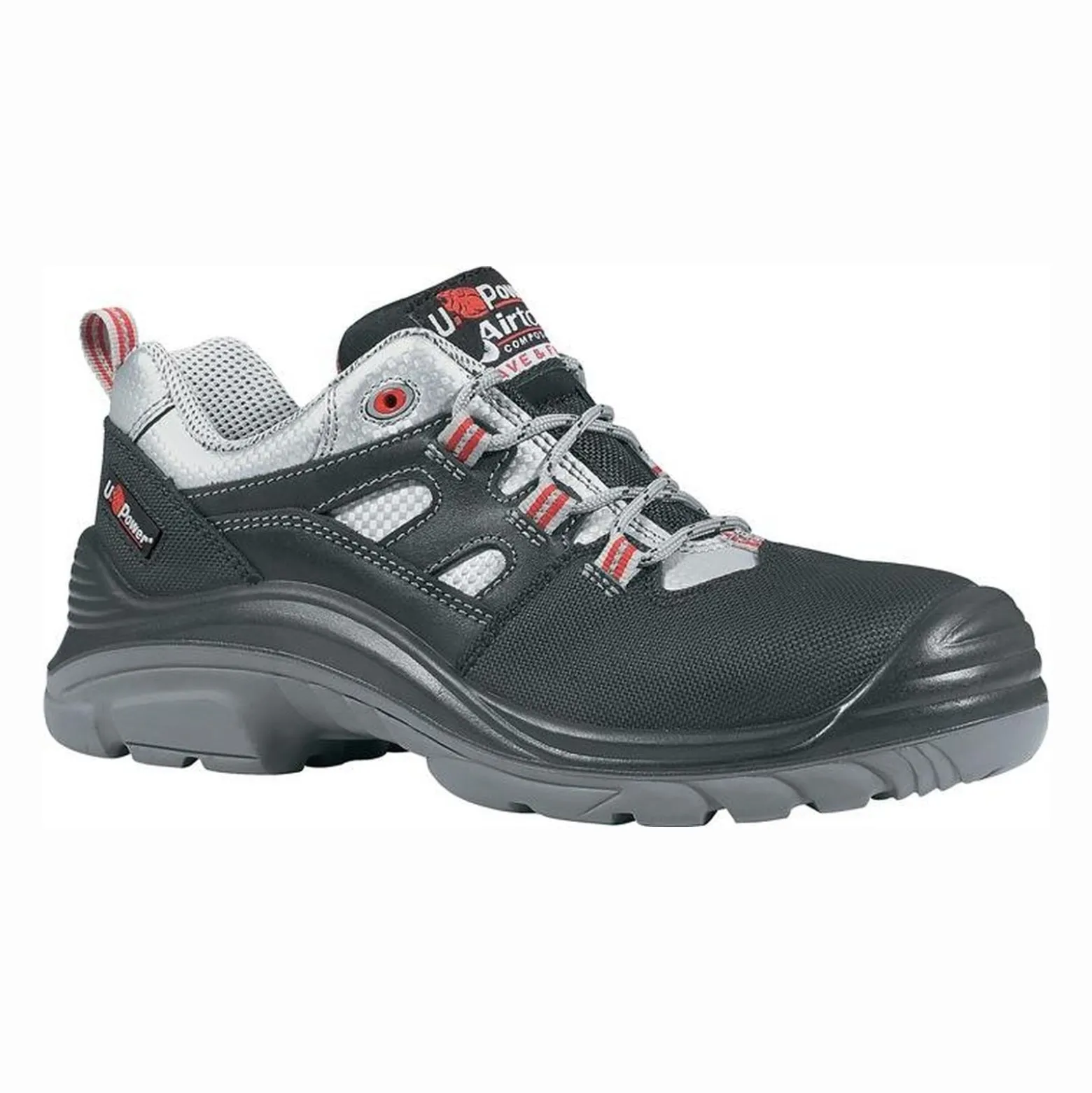 UPower Sicherheitsschuh Corner Größe 46 schwarz / grau / rot - UC20014-46