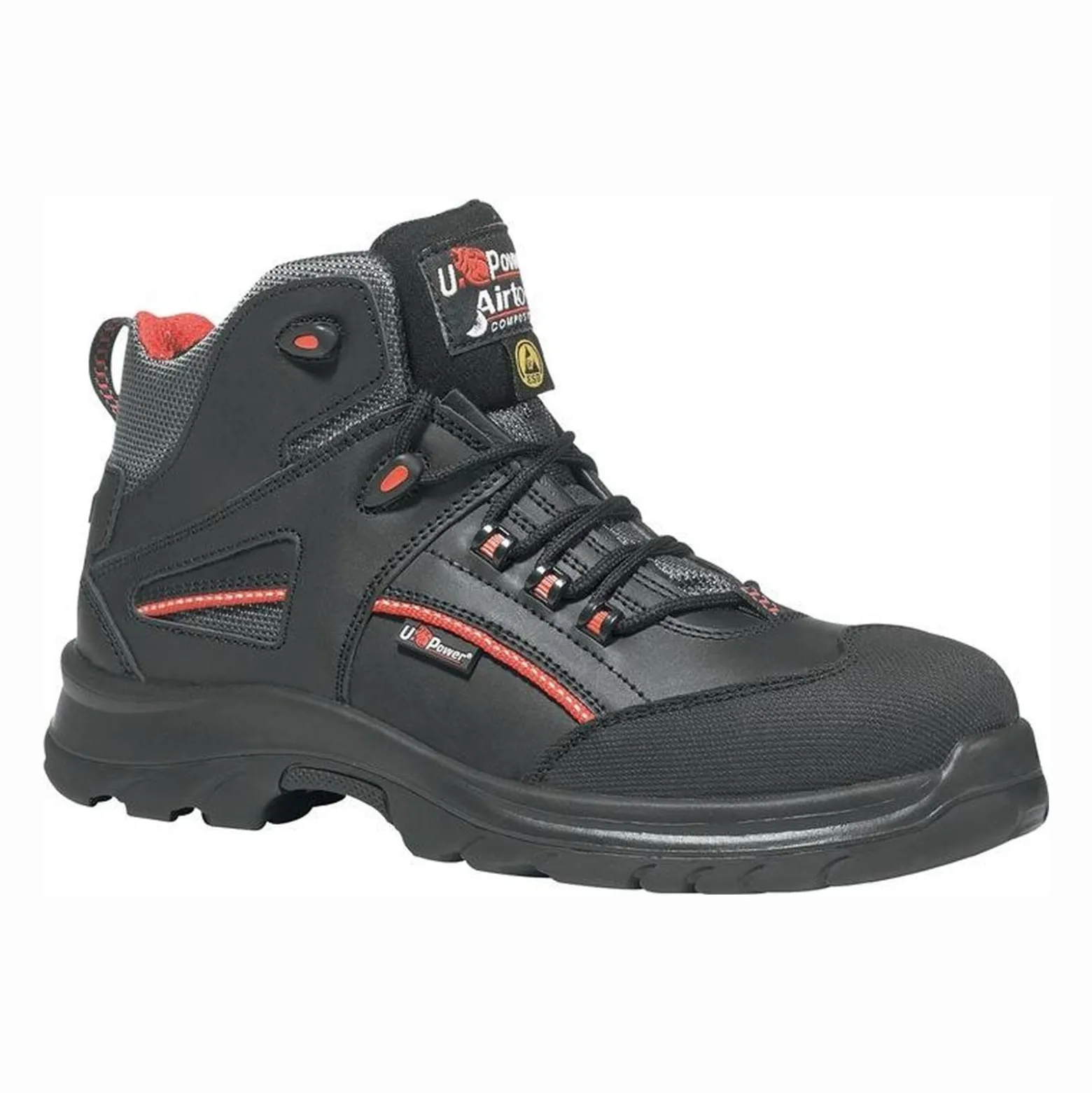 UPower Sicherheitsstiefel Teak Größe 42 schwarz / rot - RR10304-42