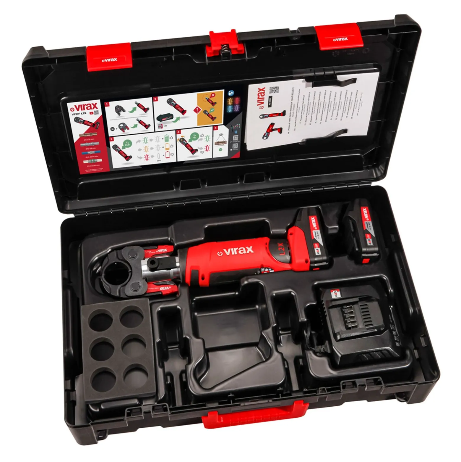 VIRAX Elektro-mechanische Presse Viper L2X + 2 Akkus - 253571