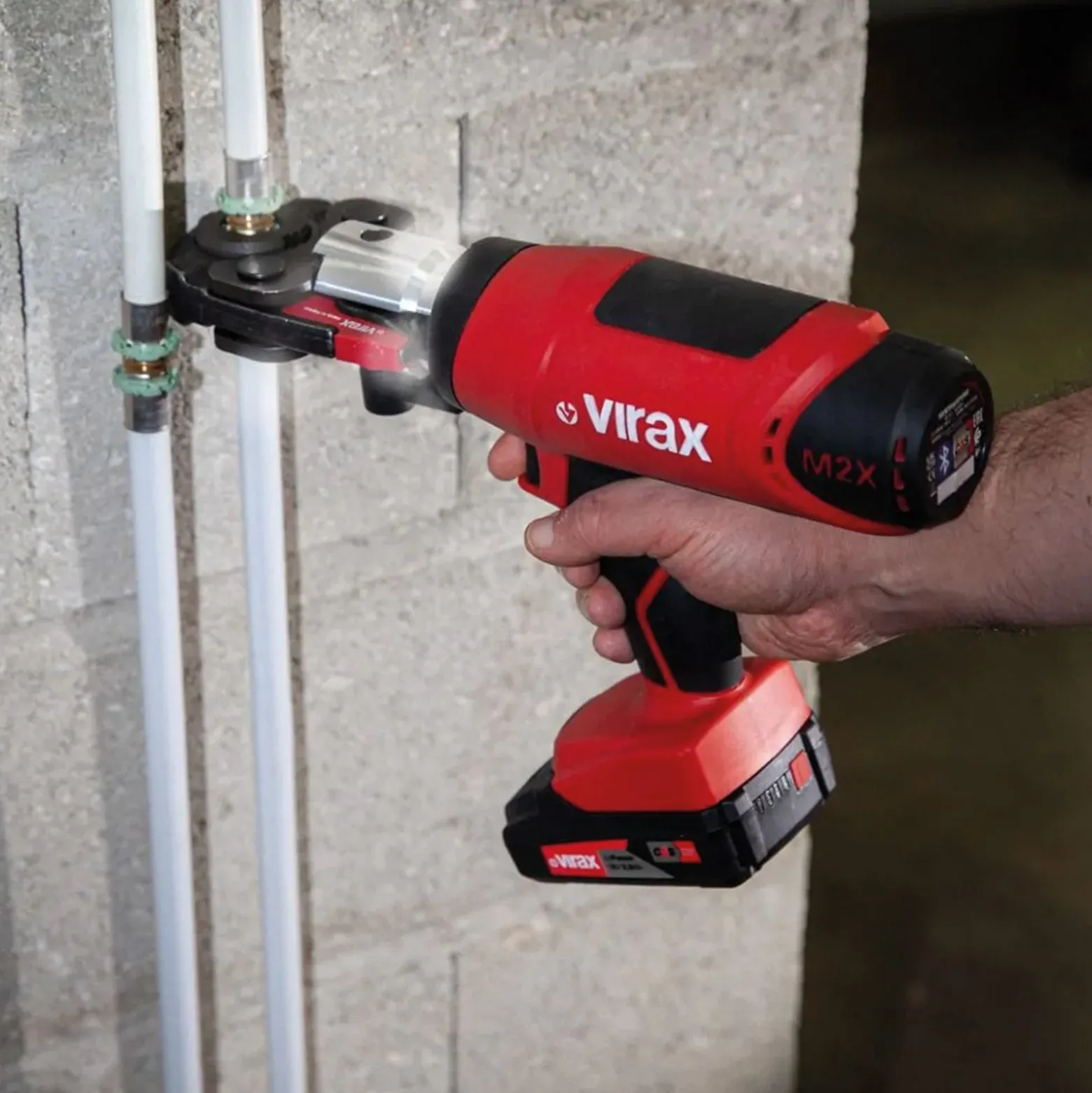 VIRAX Elektro-mechanische Presse Viper M2X + 2 Akkus - 253551