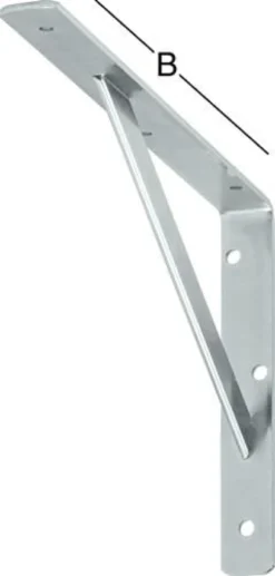 VORMANN Stegkonsole L.300mm H.200mm B.30mm S.4mm verz.Trgf.300kg - 000159300Z