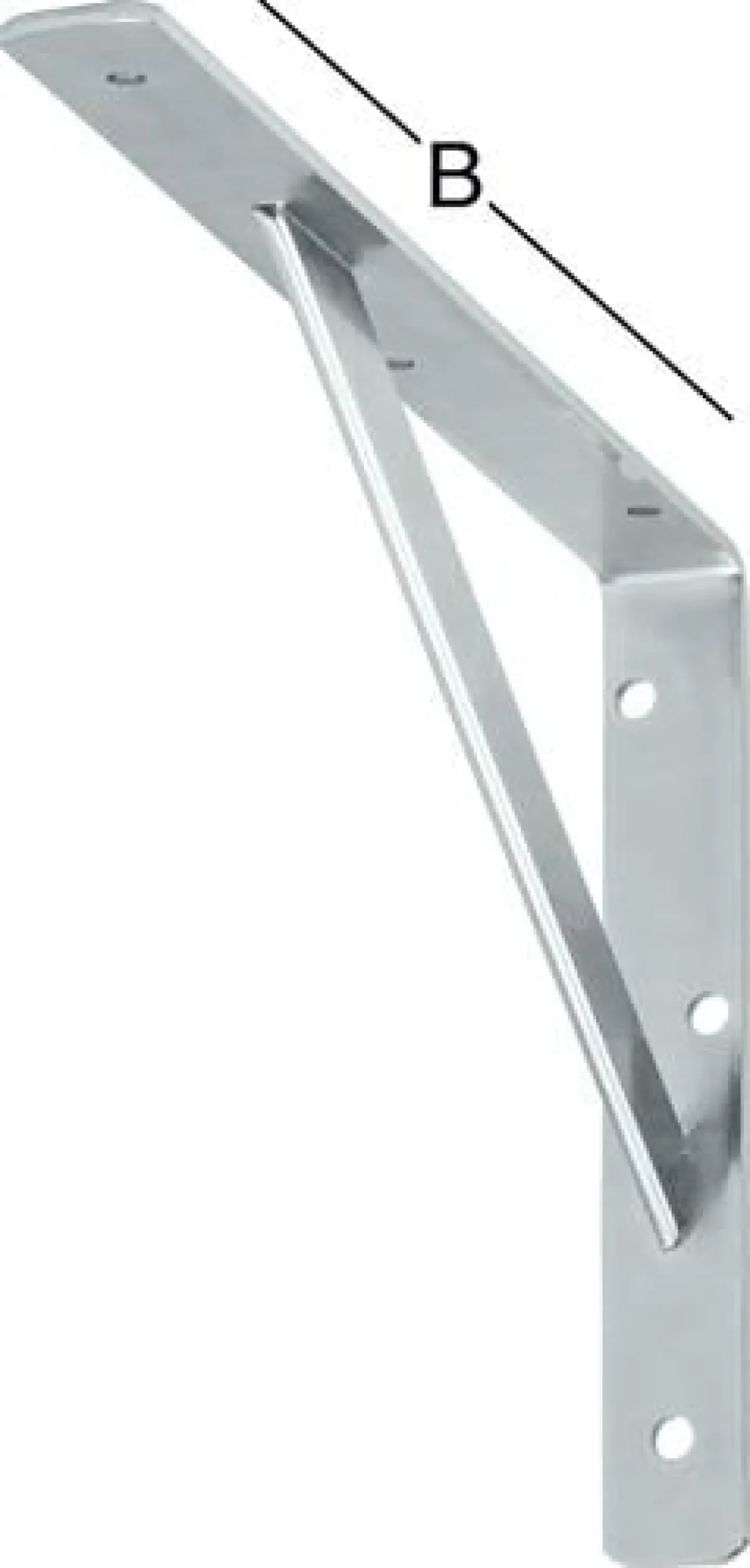 VORMANN Stegkonsole L.300mm H.200mm B.30mm S.4mm verz.Trgf.300kg - 000159300Z