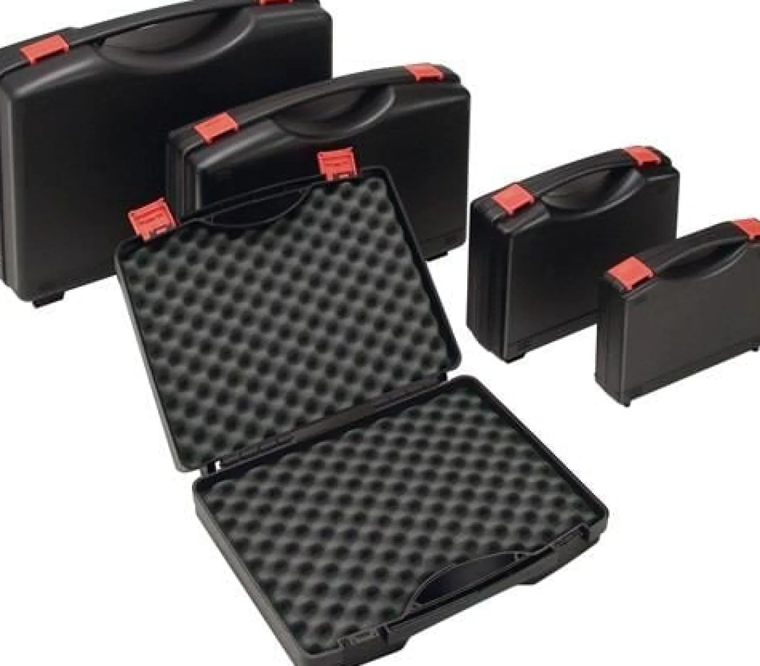 WAG Kunststoffkoffer L275xB230xH83 mm PP 1 Griff - TEKNO 2004 SCHW/ROT