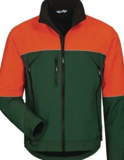 Waldarbeiter-Softshelljacke SANDDORN Gr.L grün/orange ELYSEE