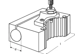 Wechselhalter f.Stahlhalterkopf B f.gr.Zylinderschäfte Spann-D.40mm TECWERK