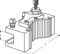 Wechselhalter f.Stahlhalterkopf A f.rd.Bohrstangen Spann-D.20mm TECWERK
