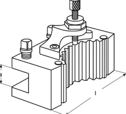 Wechselhalter f.Stahlhalterkopf C f.Drehstähle Spann-H.40mm TECWERK