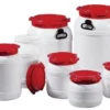 Weithalsfass 6,4 l PE weiß mit rotem Deckel - 7006-61-046