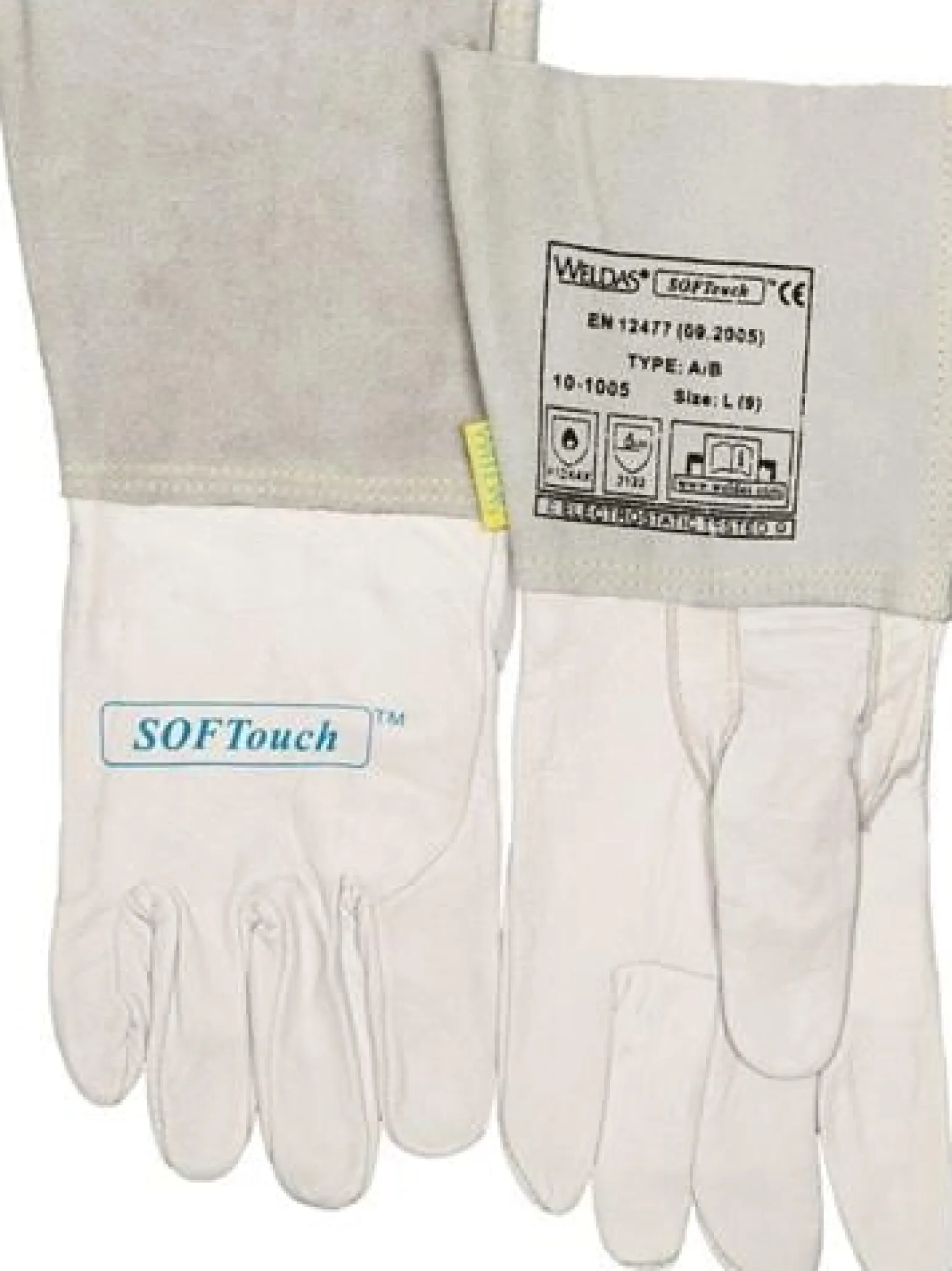 Weldas Schweißerhandschuhe natur EN 388 EN 12477 EN 1149-2 Gr. XL (9,5) - 10-1005-XL
