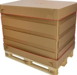 Wellpapp-Aufsatzrahmen 5-wellig Maße 1179x779x225mm Qualität 2.96 BAA + 2.70 BC