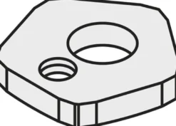 Wendeplatten-Unterlegscheibe ISO SPN 250408:GJ11 Brutto-G.32,48g Farbe Silber
