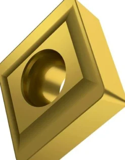 Wendeschneidplatte ISO CCMX 060304S-TS1:M8340 D.2,8mm PVD beschichtet Farbe Gold