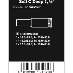 Wera Belt C Deep 1 Steckschlüsseleinsatz-Satz, 1/2"-Antrieb - 05004565001