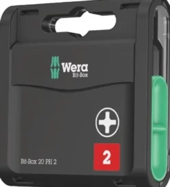 Wera Bitgroßpackung (20 Stk.) 1/4″ PZD 2 Länge 25 mm - 5057760001