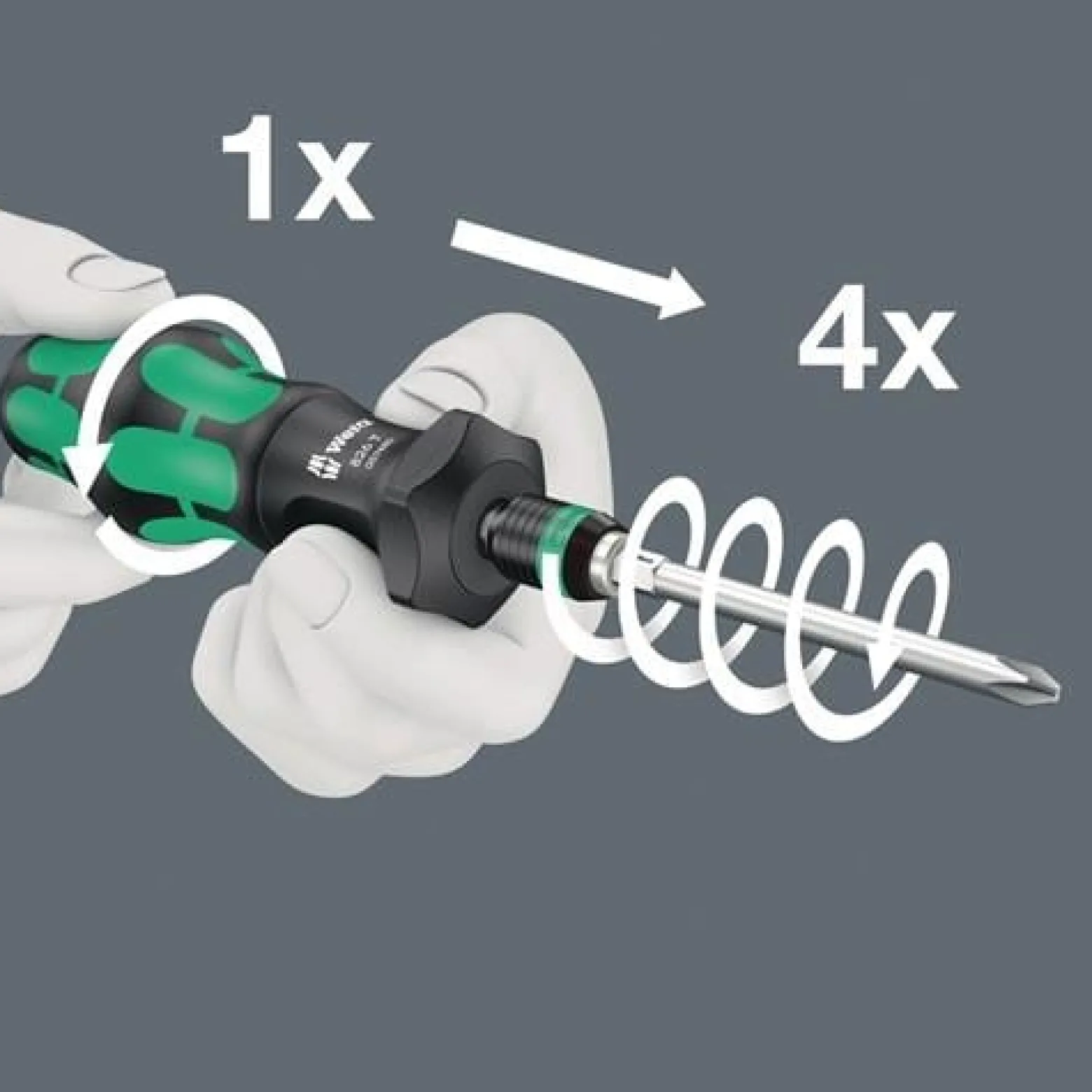 Wera Bithandhalter 826 T Kraftform Turbo mit Schnellwechselfutter 2-Komponentengriff - 5057480001