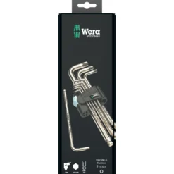 Wera 3950/9 Hex-Plus Stainless 1 SB Winkelschlüsselsatz, metrisch, Edelstahl - 05073544001