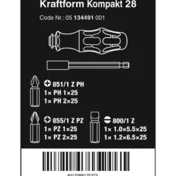 Wera Kraftform Kompakt 28 mit Tasche - 05134491001