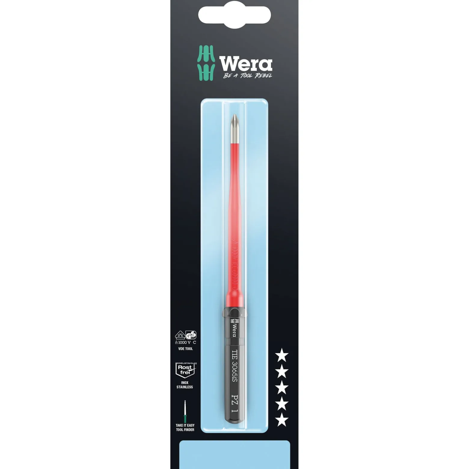 Wera Kraftform Kompakt VDE 3065 iS PZ Take it easy SB, Edelstahl - 05006582001